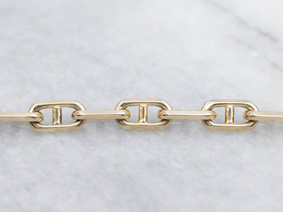 Polished Yellow Gold Mariner-Link Bracelet