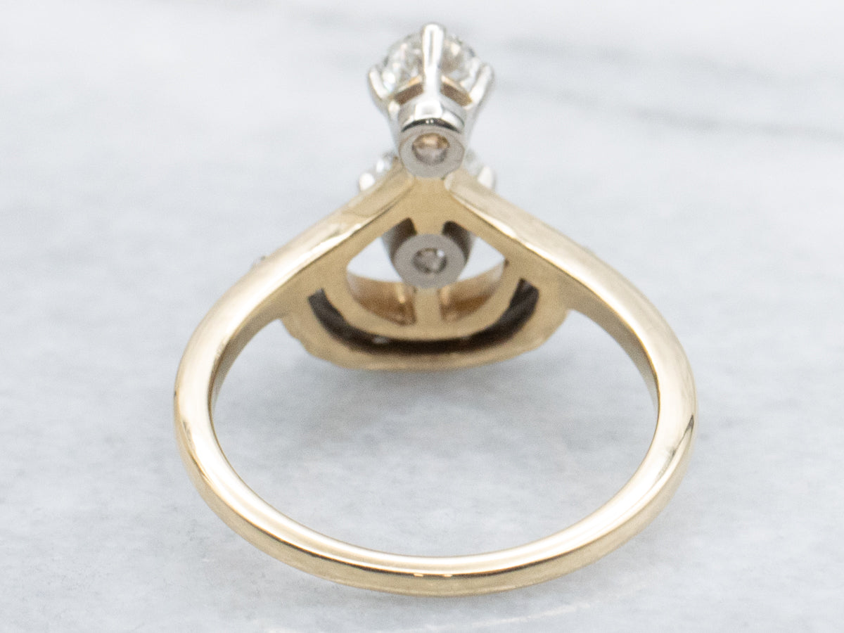Vintage Old Mine Cut Diamond Jabel Ring