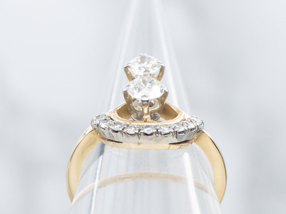 Vintage Old Mine Cut Diamond Jabel Ring