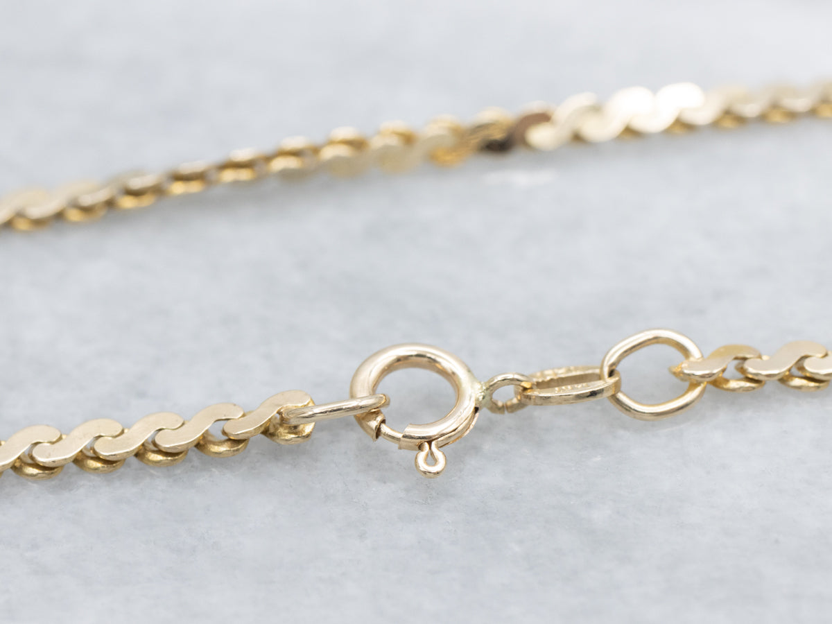 Heavy Yellow Gold Serpentine-Link Chain