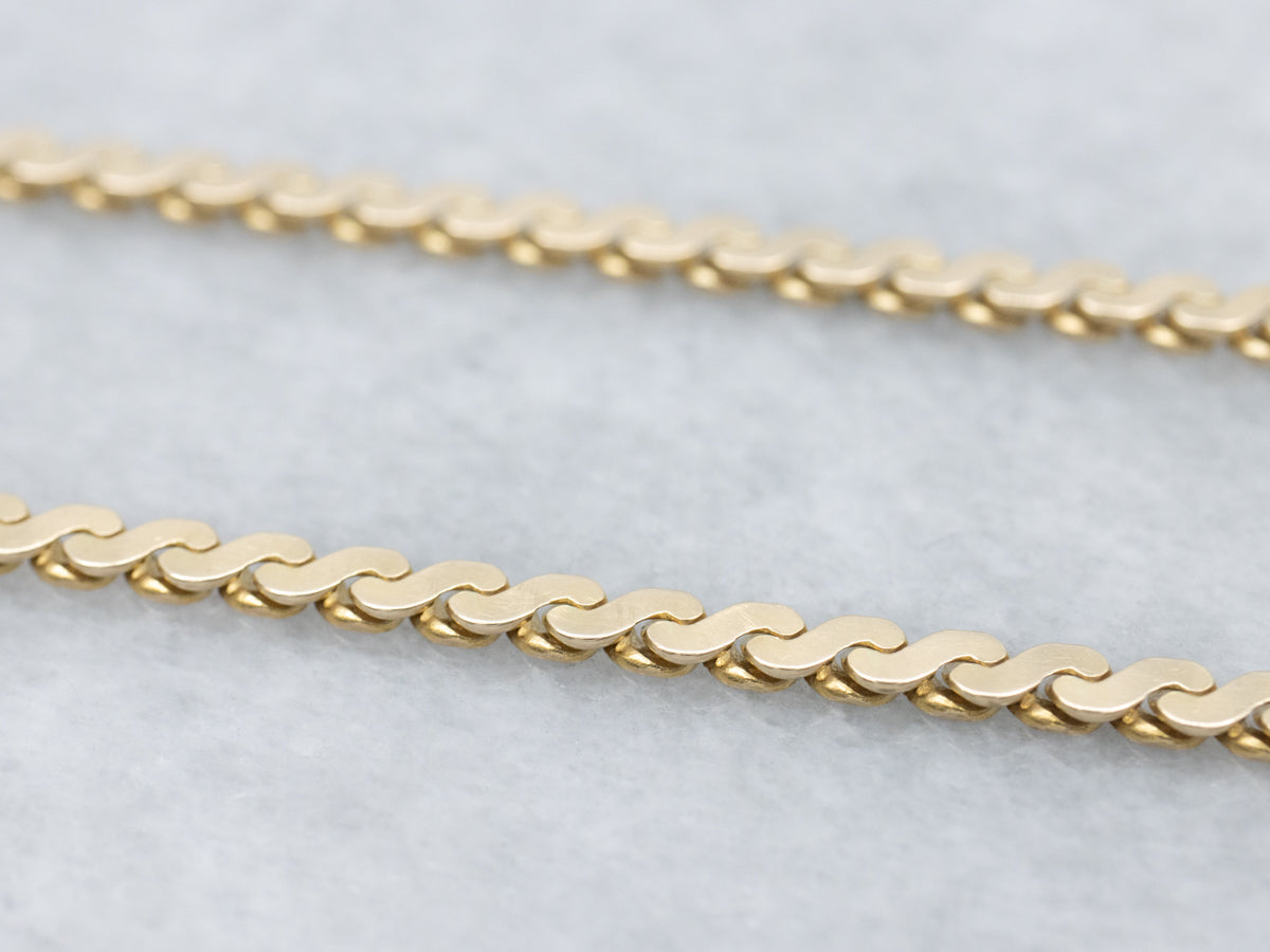 Heavy Yellow Gold Serpentine-Link Chain