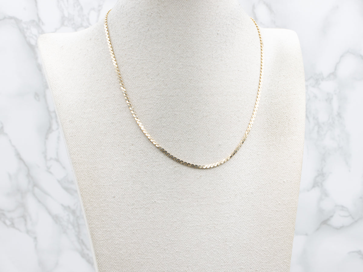 Heavy Yellow Gold Serpentine-Link Chain