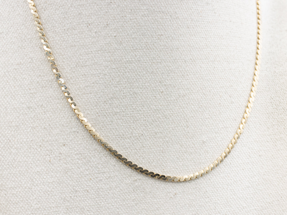Heavy Yellow Gold Serpentine-Link Chain