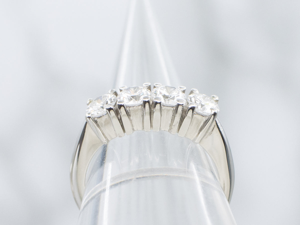 Vintage Platinum and Diamond Band