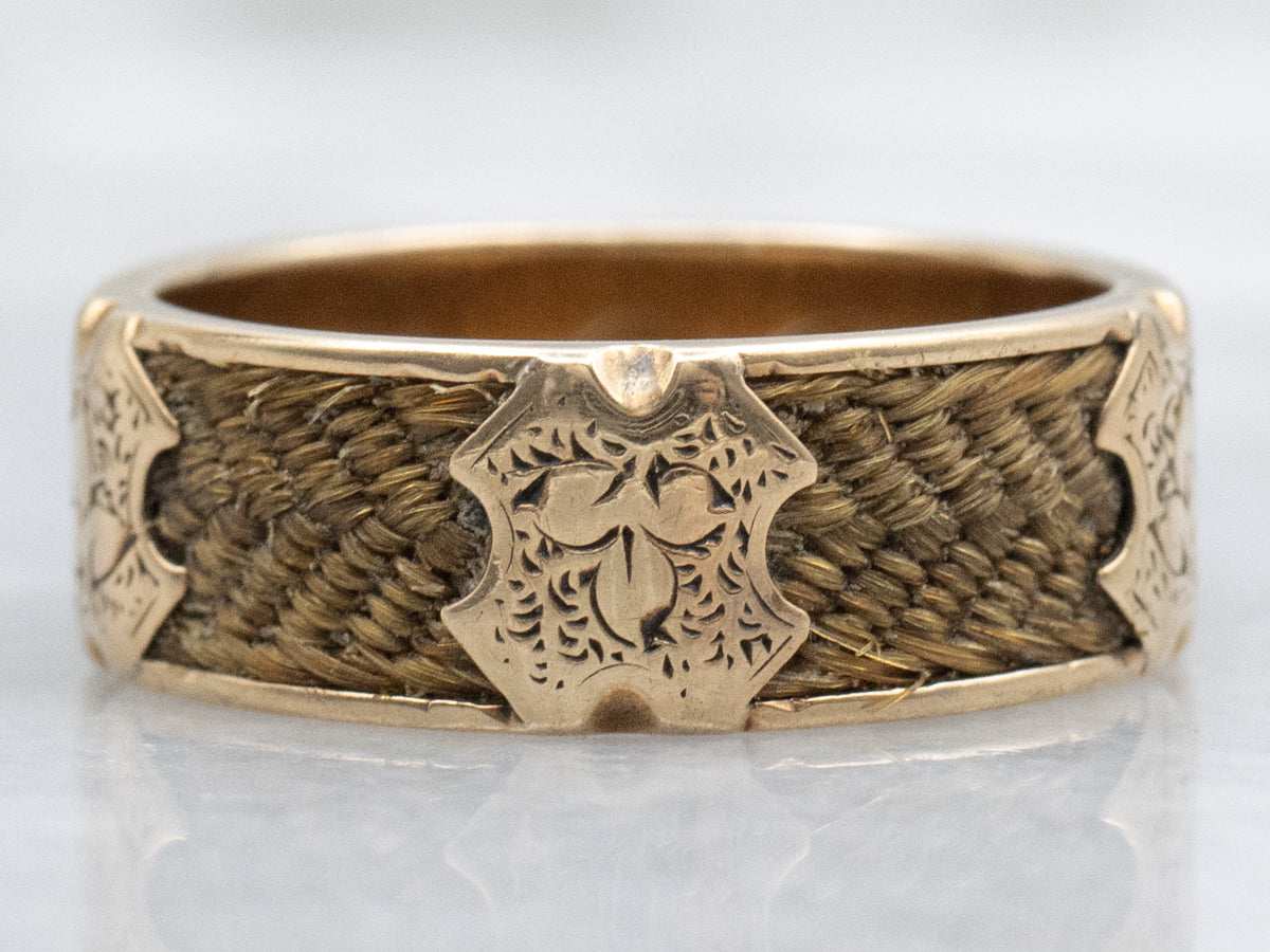 Victorian Ivy Patterned Mourning Jewelry Hair Band