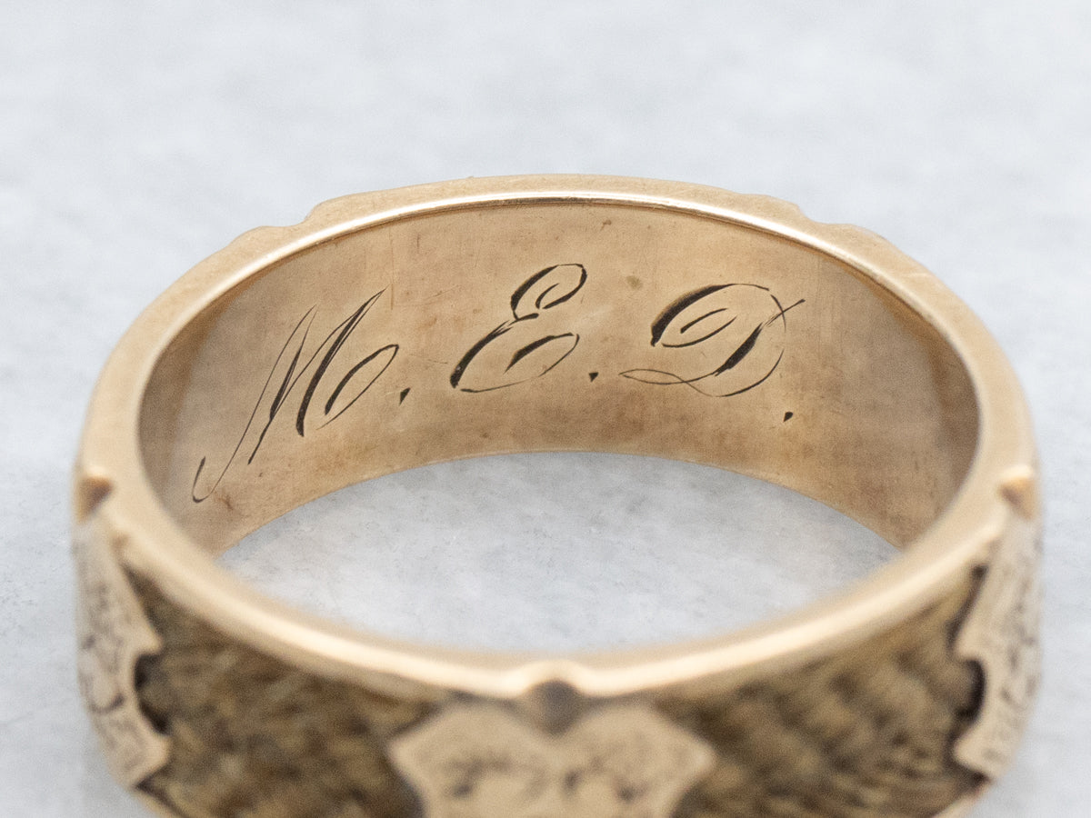 Victorian Ivy Patterned Mourning Jewelry Hair Band