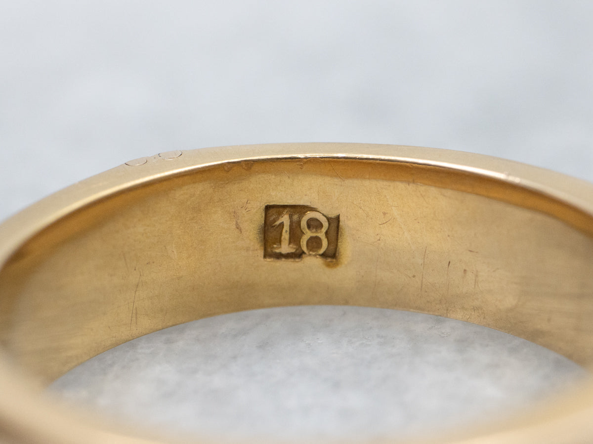 Victorian Era Mourning Band with Enamel Old English "D" Monogram