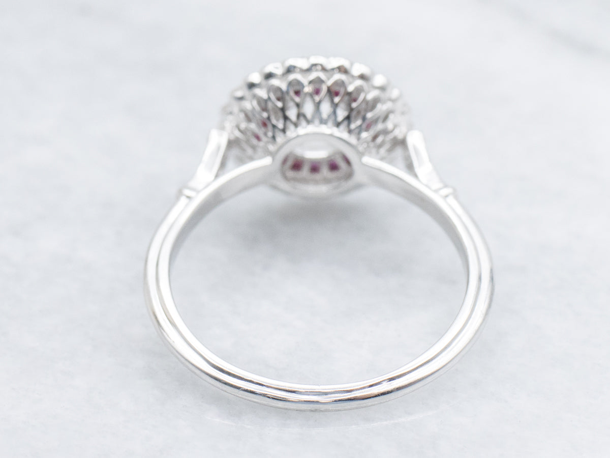 The Gibson Ruby and Diamond Semi-Mount Ring