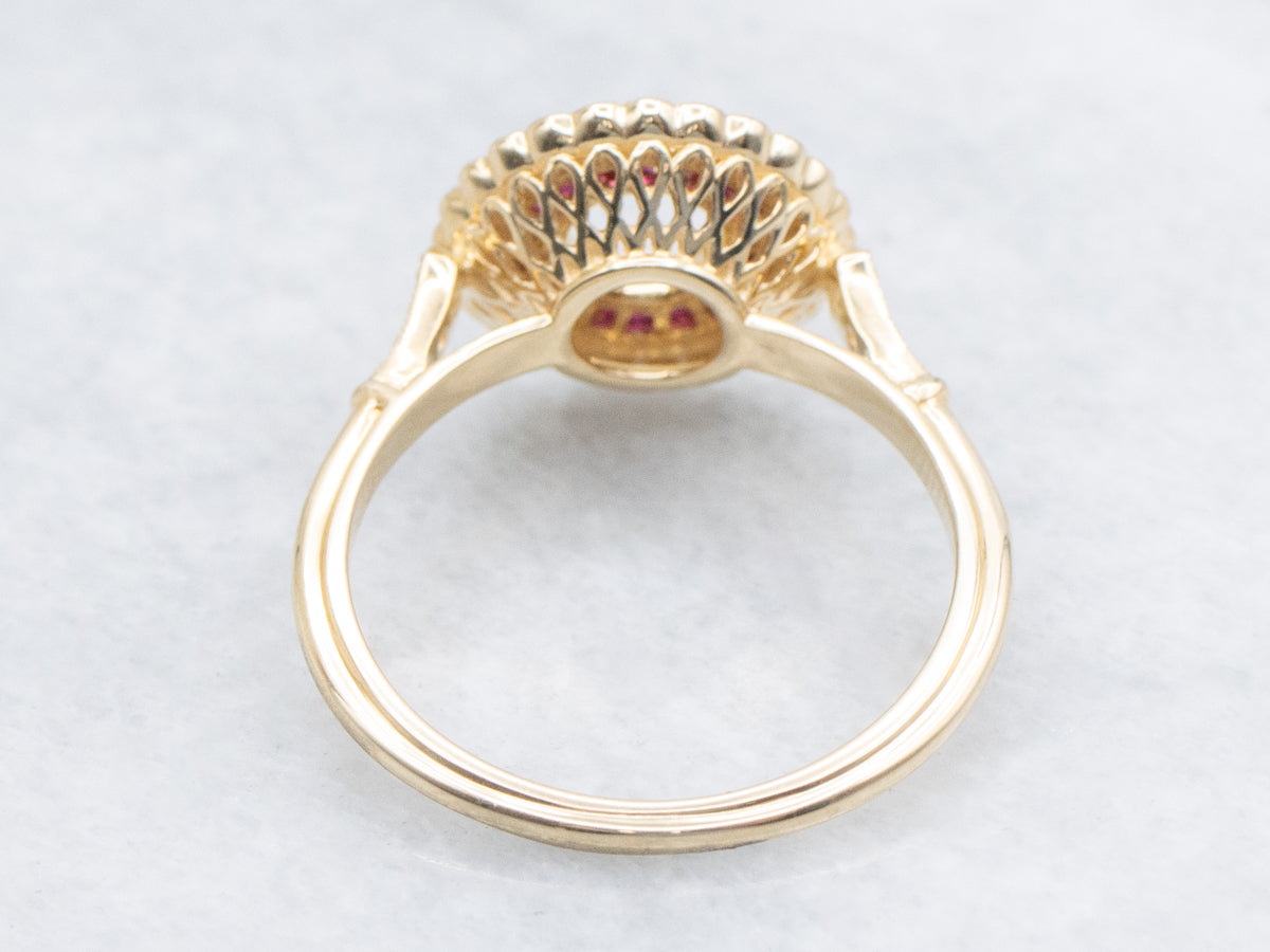 The Gibson Ruby and Diamond Semi-Mount Ring