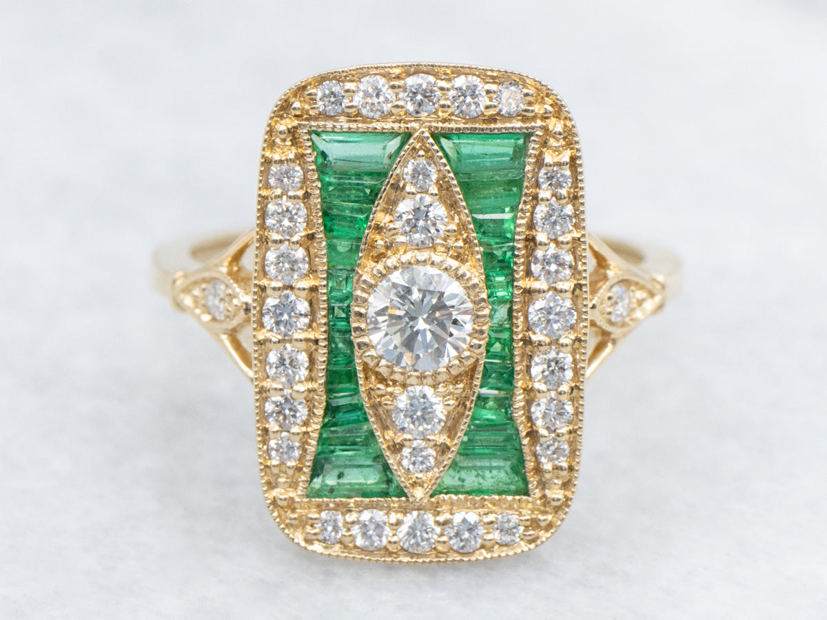The McIntyre Emerald and Diamond Dinner Ring