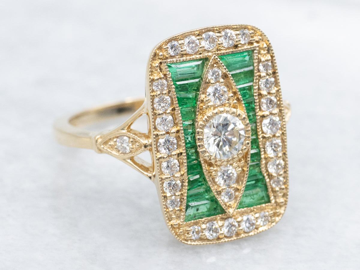 The McIntyre Emerald and Diamond Dinner Ring