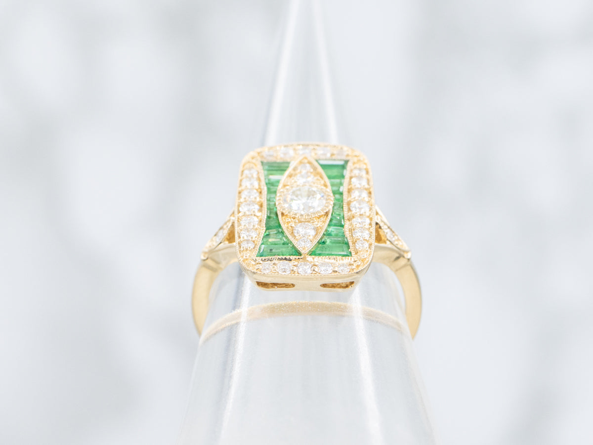 The McIntyre Emerald and Diamond Dinner Ring