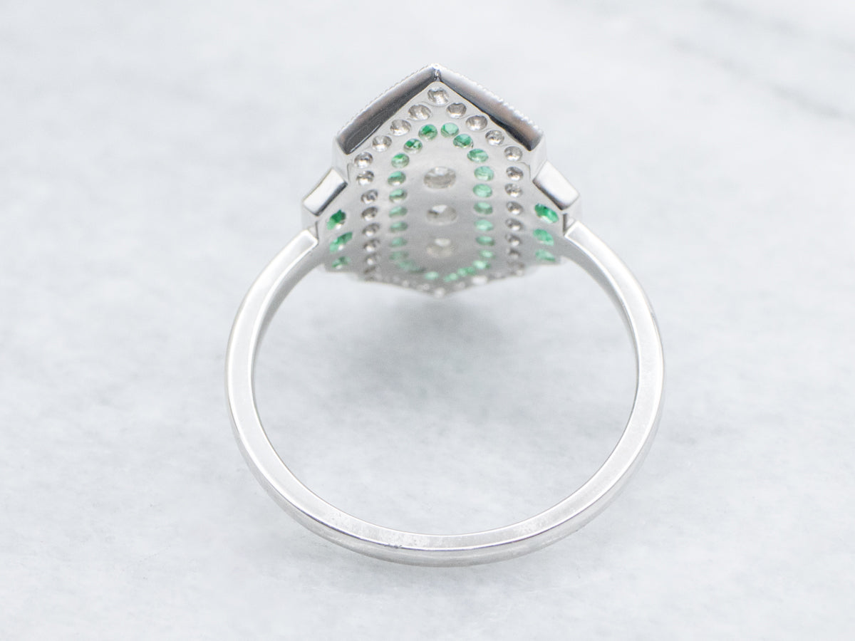 The Belfast Emerald and Diamond Dinner Ring
