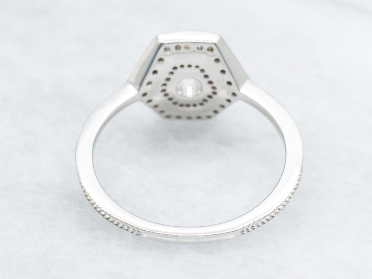 The Winslow Ruby and Diamond Halo Semi-Mount Ring