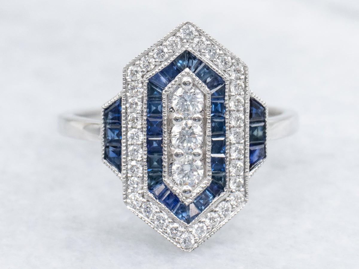 The Belfast Sapphire and Diamond Dinner Ring