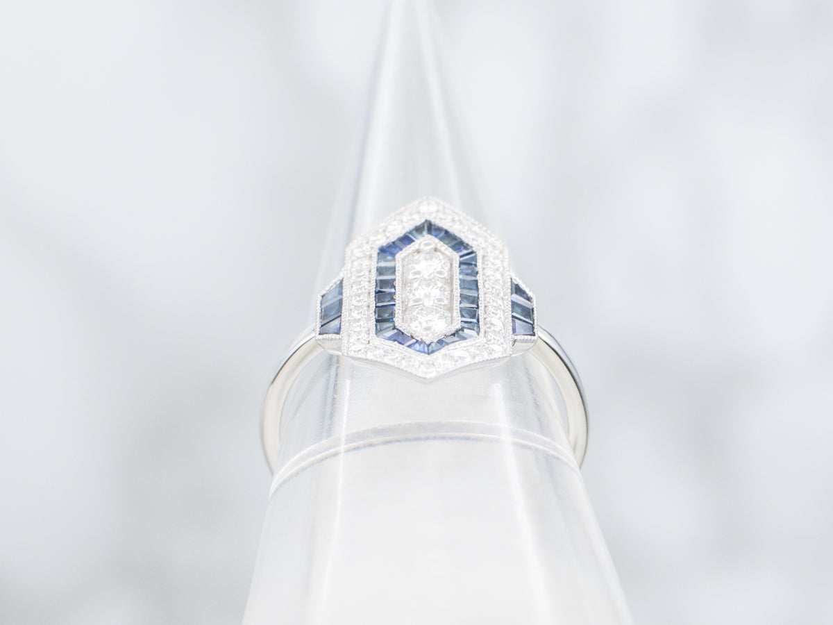 The Belfast Sapphire and Diamond Dinner Ring