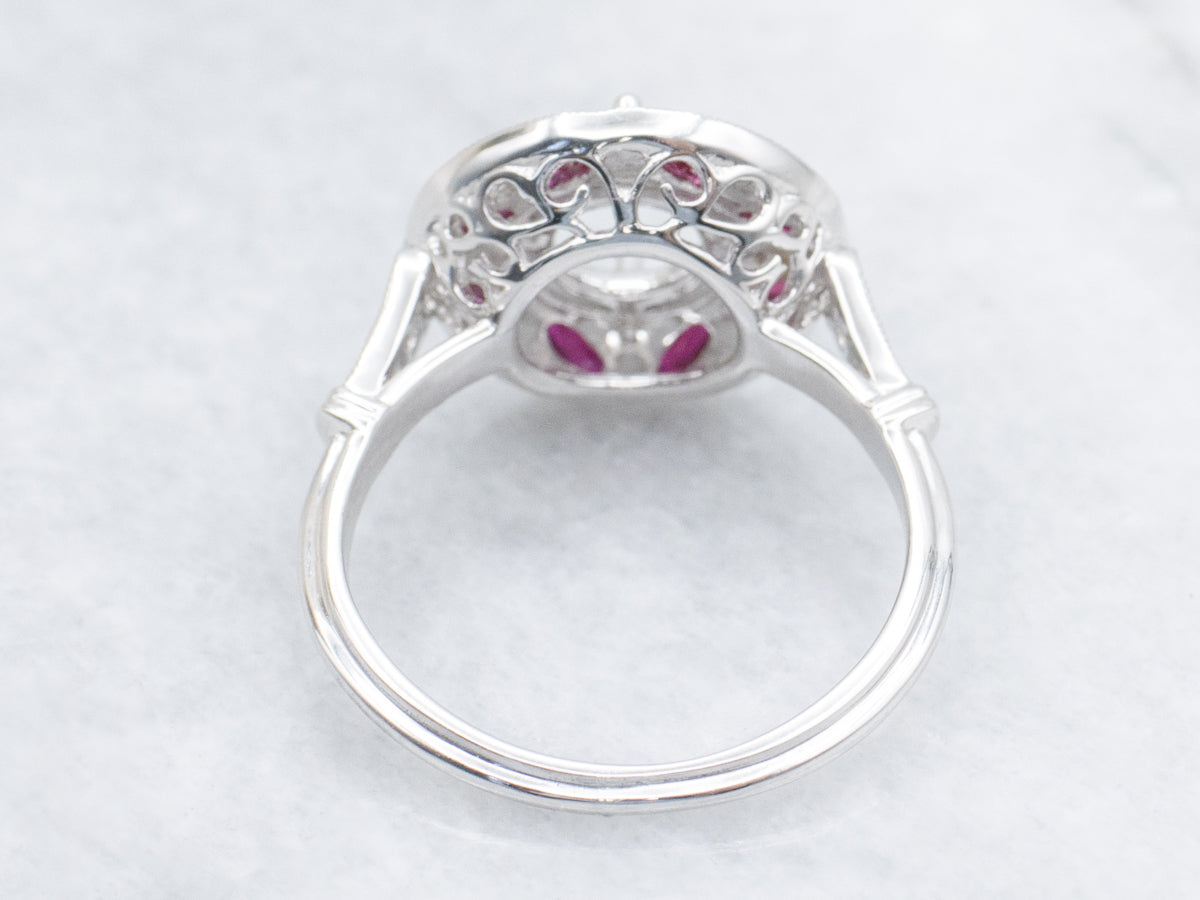 The Trinity Ruby and Diamond Semi-Mount Ring