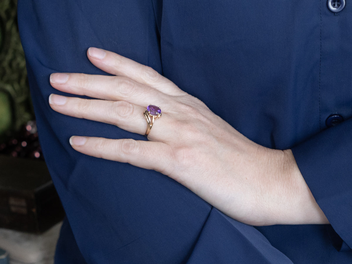 Anillo de derivación de vástago dividido de aguamarina