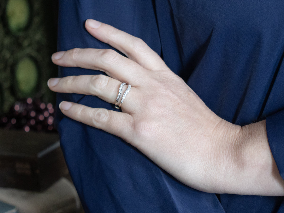 White Gold Diamond Enhancer Wedding Band