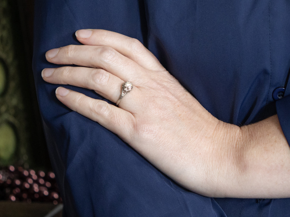 European Cut Diamond Engagement Ring the Forrester Ring by Elizabeth Henry