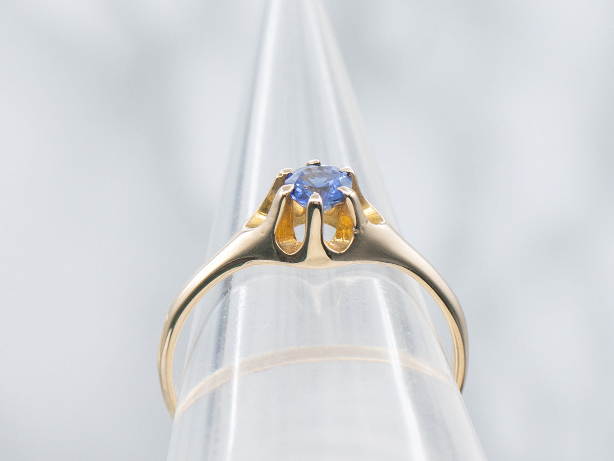 Victorian Purple-Sapphire Belcher Ring