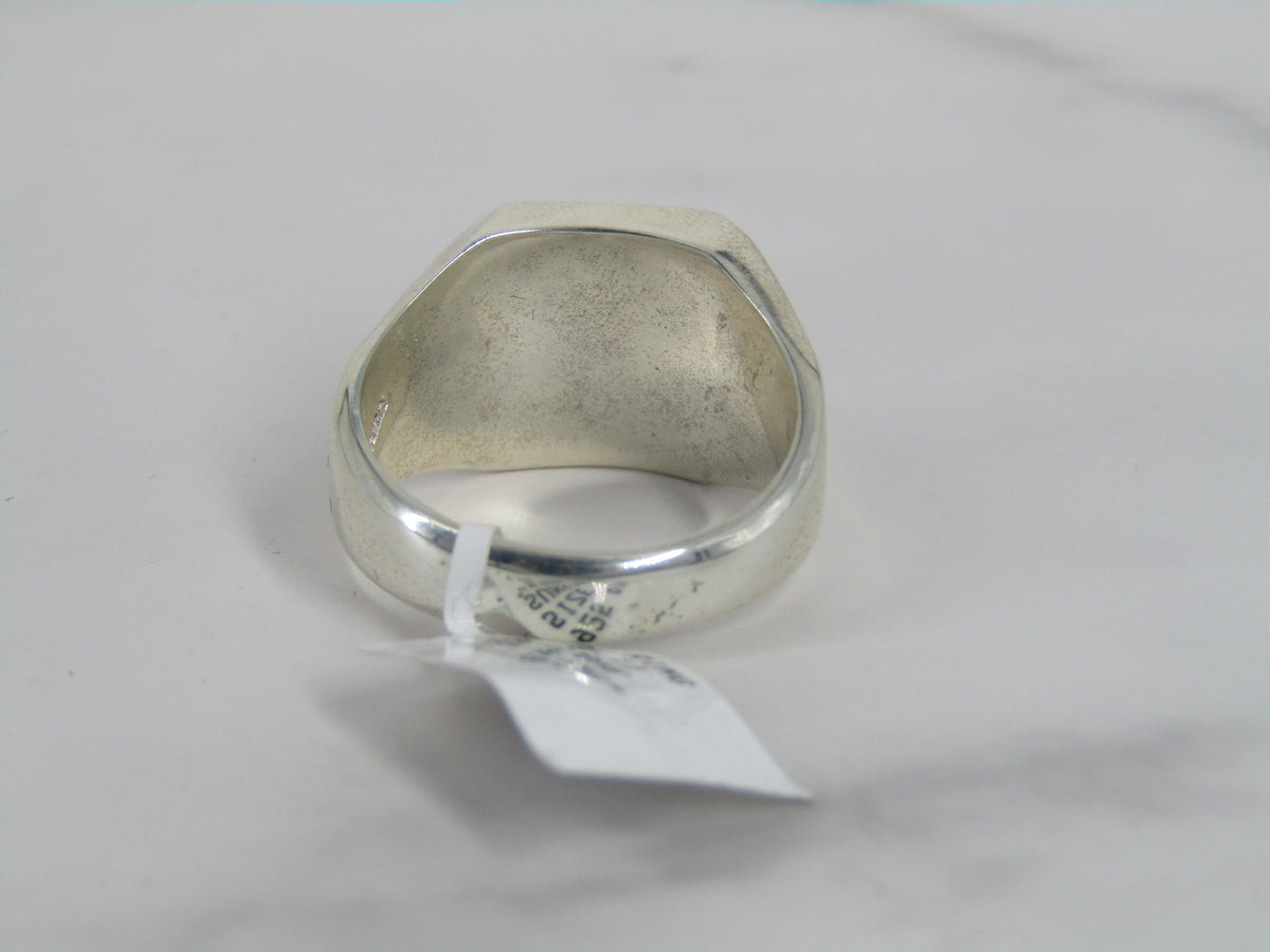 Silver Ring With Sunstone Center