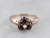 Victorian Era Garnet Seed Pearl Ring