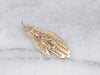 Ruby Gold Filigree Hamsa Hand Pendant