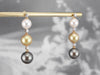 Long Multi Color Pearl and Diamond Drop Earrings