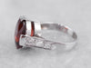 Rare Hessonite Garnet and Diamond Ring