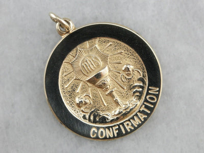 Yellow Gold Confirmation Medallion