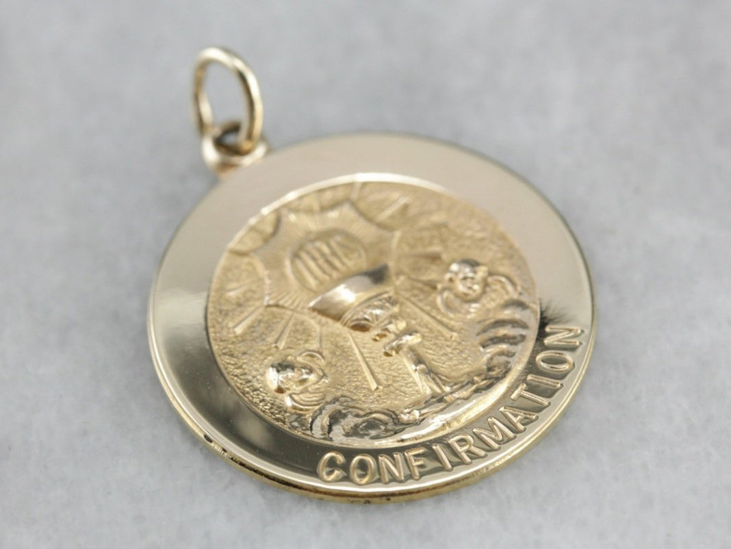 Yellow Gold Confirmation Medallion