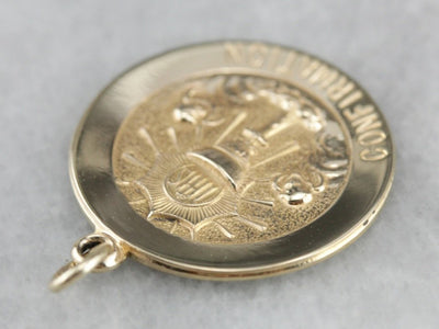 Yellow Gold Confirmation Medallion