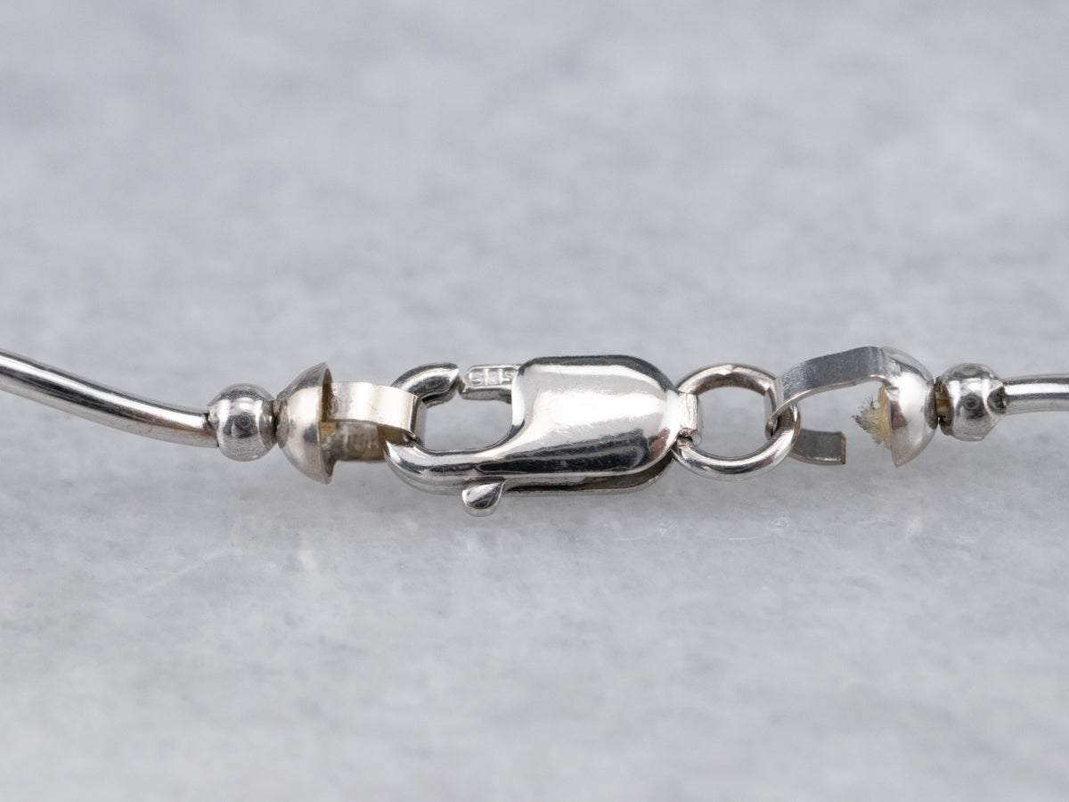 Champagne and White Crystal Beaded Necklace