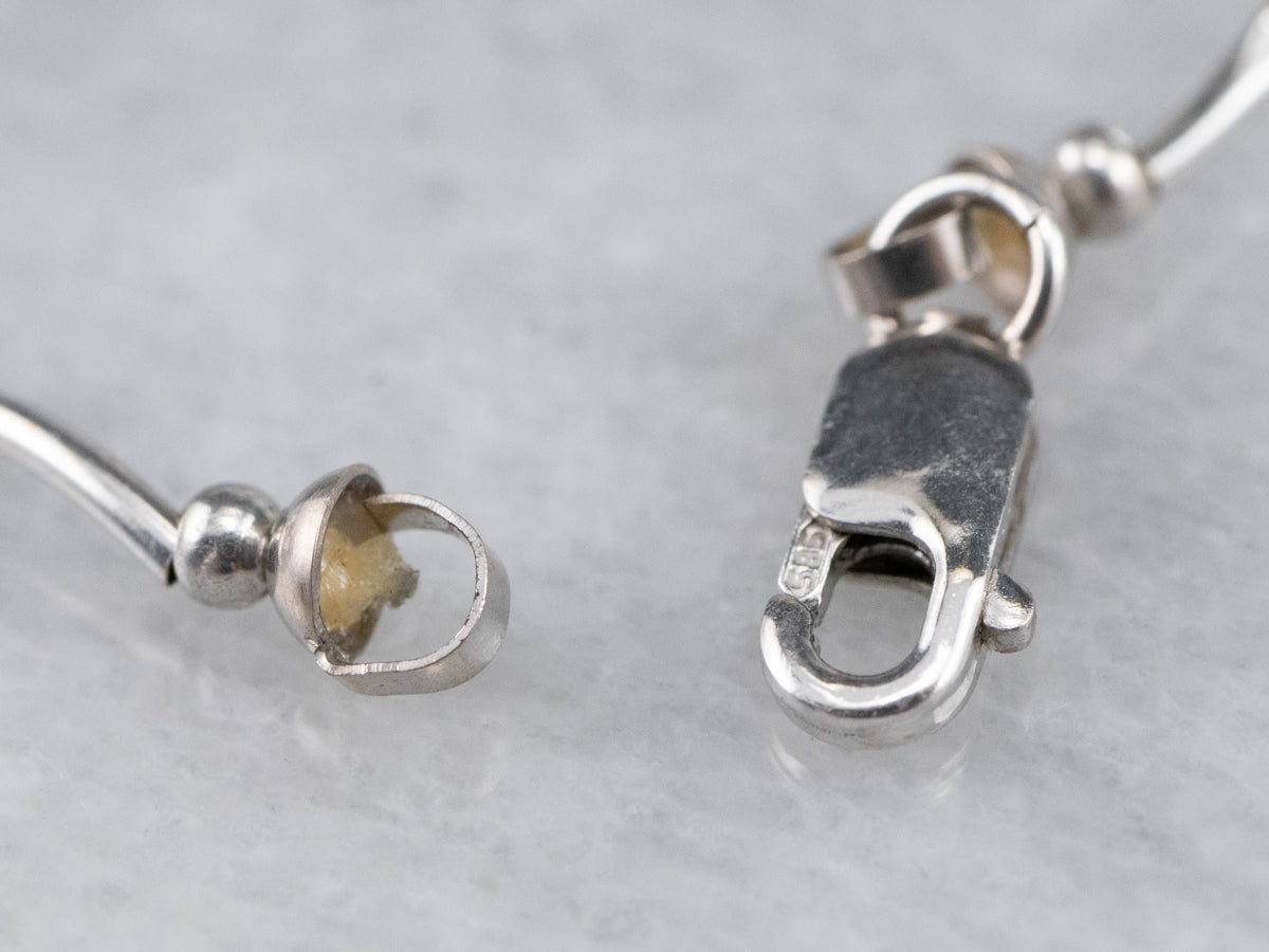 Champagne and White Crystal Beaded Necklace