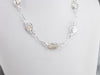 Champagne and White Crystal Beaded Necklace