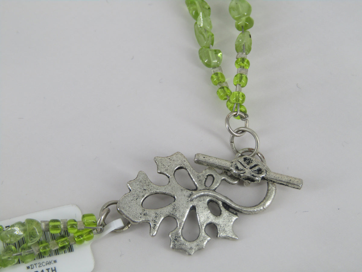 Peridot and Amethyst Beaded Double Strand Necklace