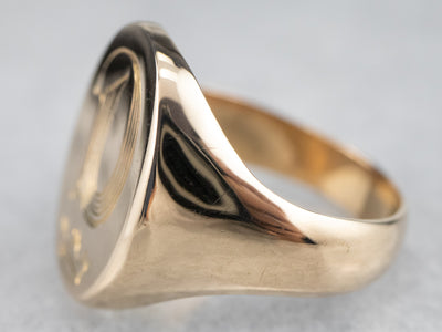 LAELIUS Antiques – 1935 Small 22k Gold 'D' Signet Ring