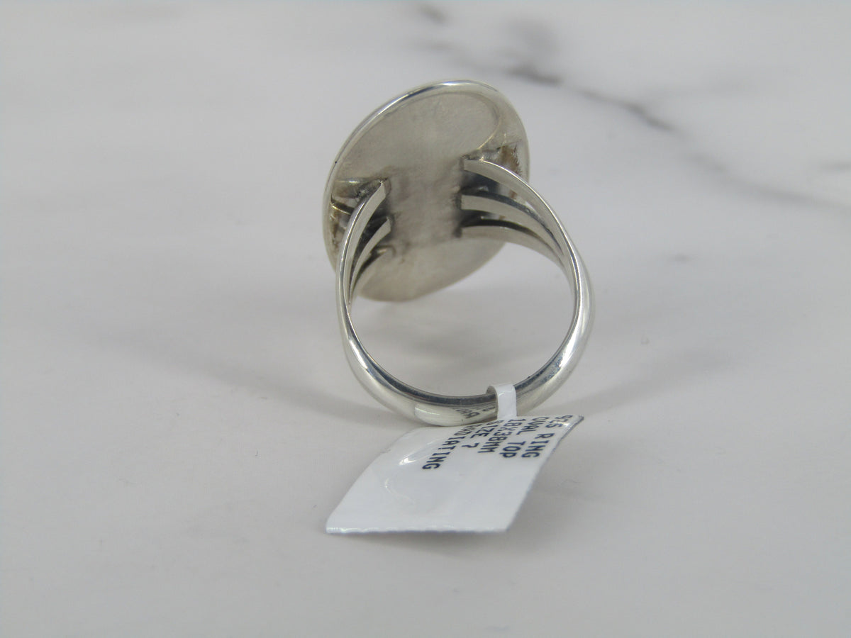 Silver Southwestern Elongated Statement Ring