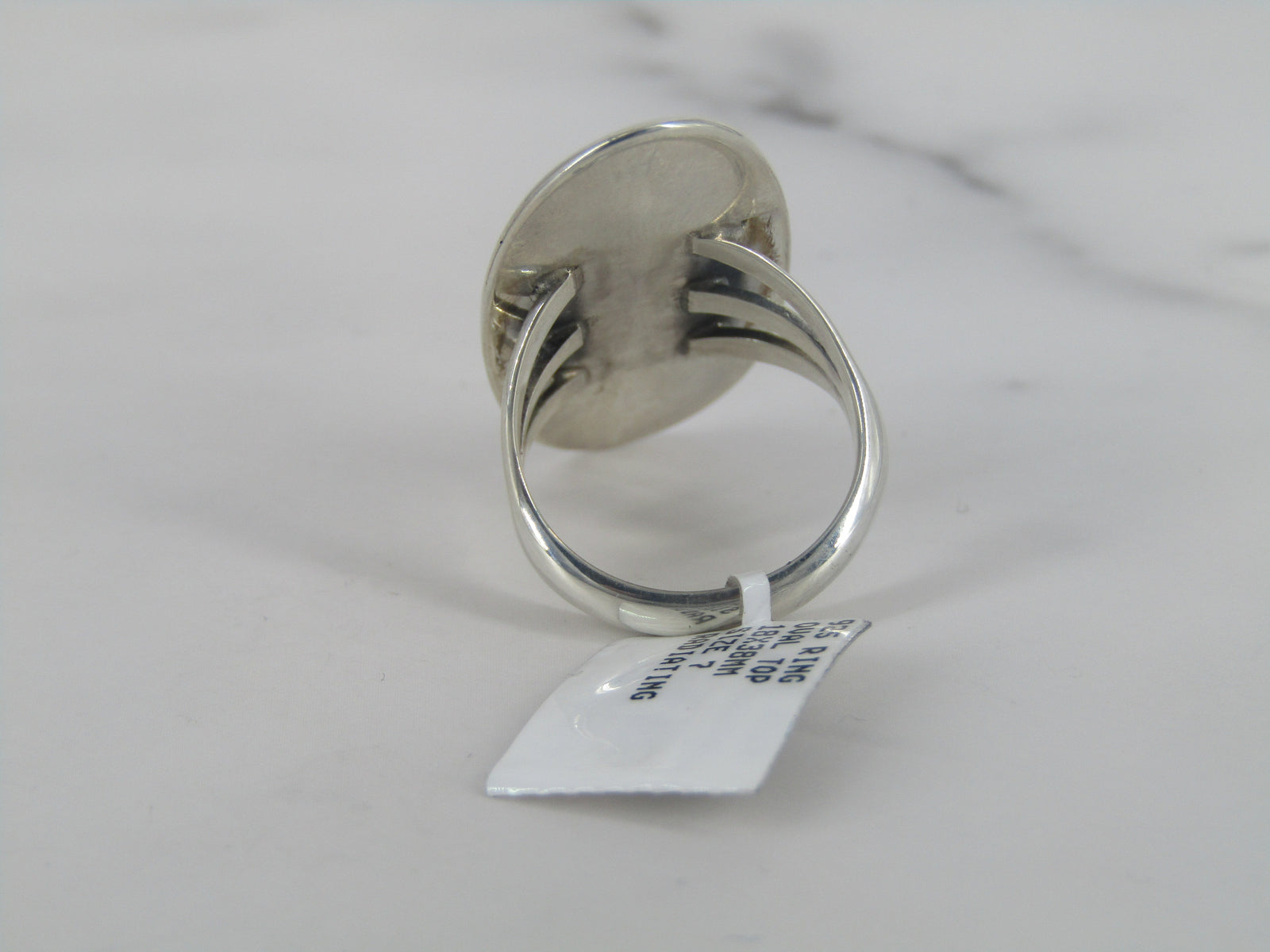 Silver Southwestern Elongated Statement Ring