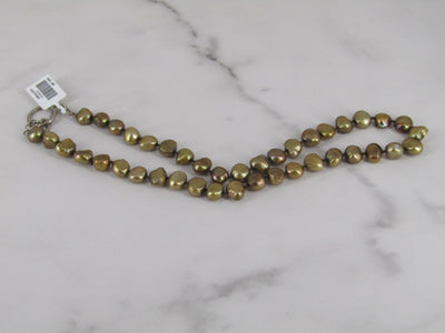 Gold Dyed Freshwater Pearl Necklace