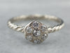 Starburst Diamond Halo Engagement Ring
