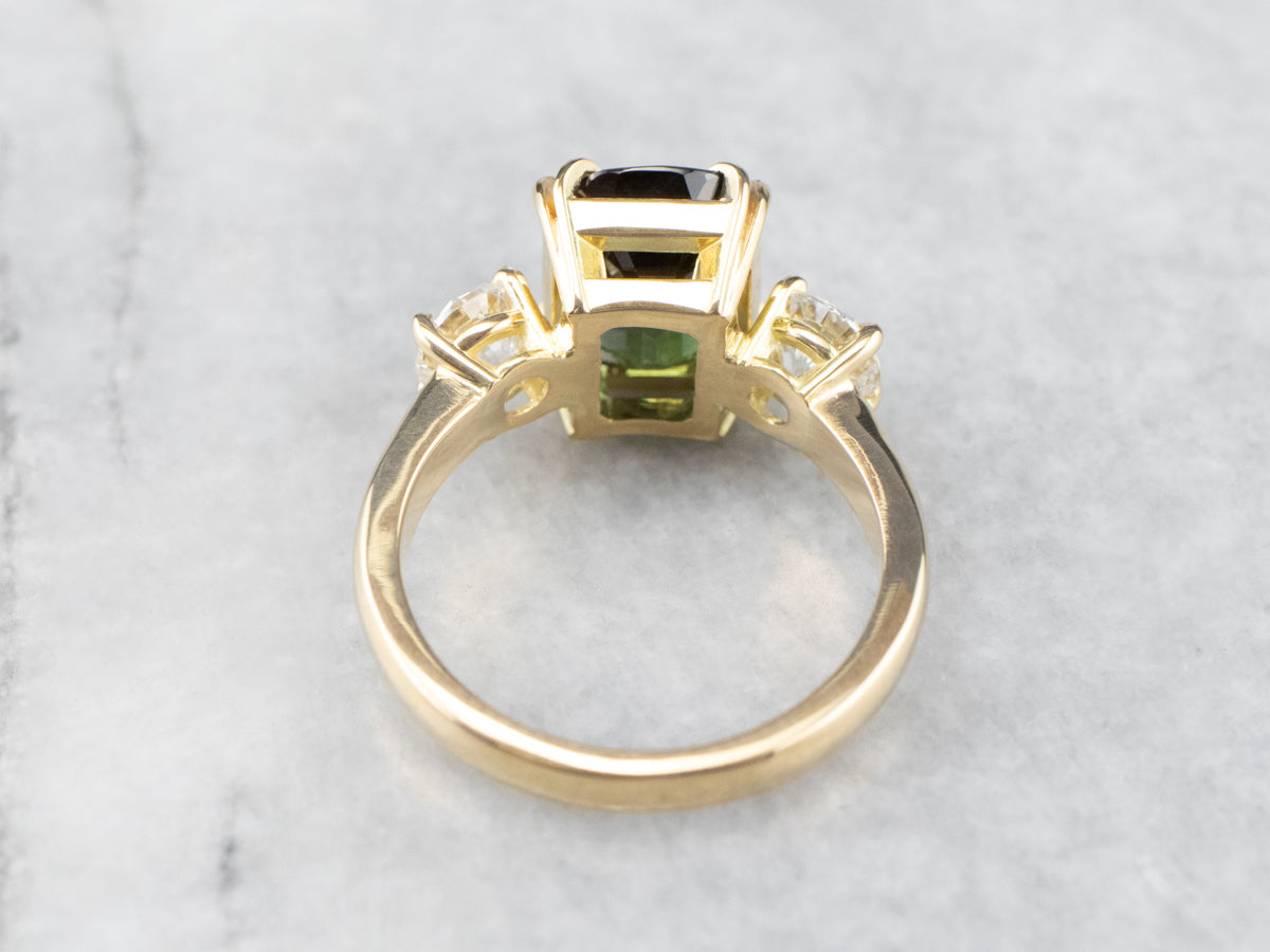 Rare Natural Alexandrite and Diamond Ring