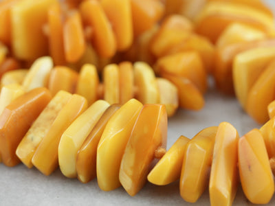 Graduated Chunky Amber Beaded Necklace