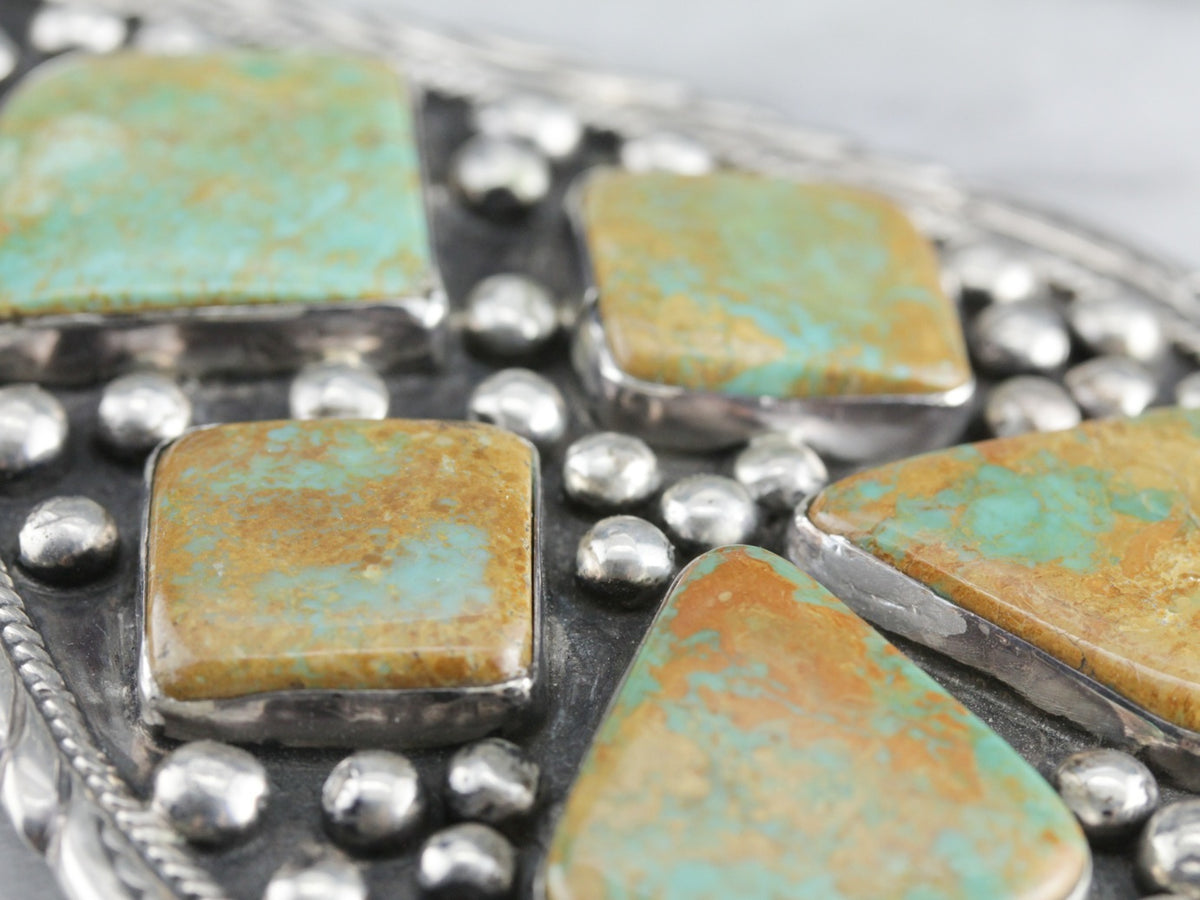 Colgante de turquesa verde nativo americano