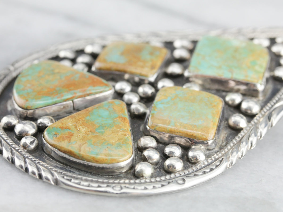 Colgante de turquesa verde nativo americano