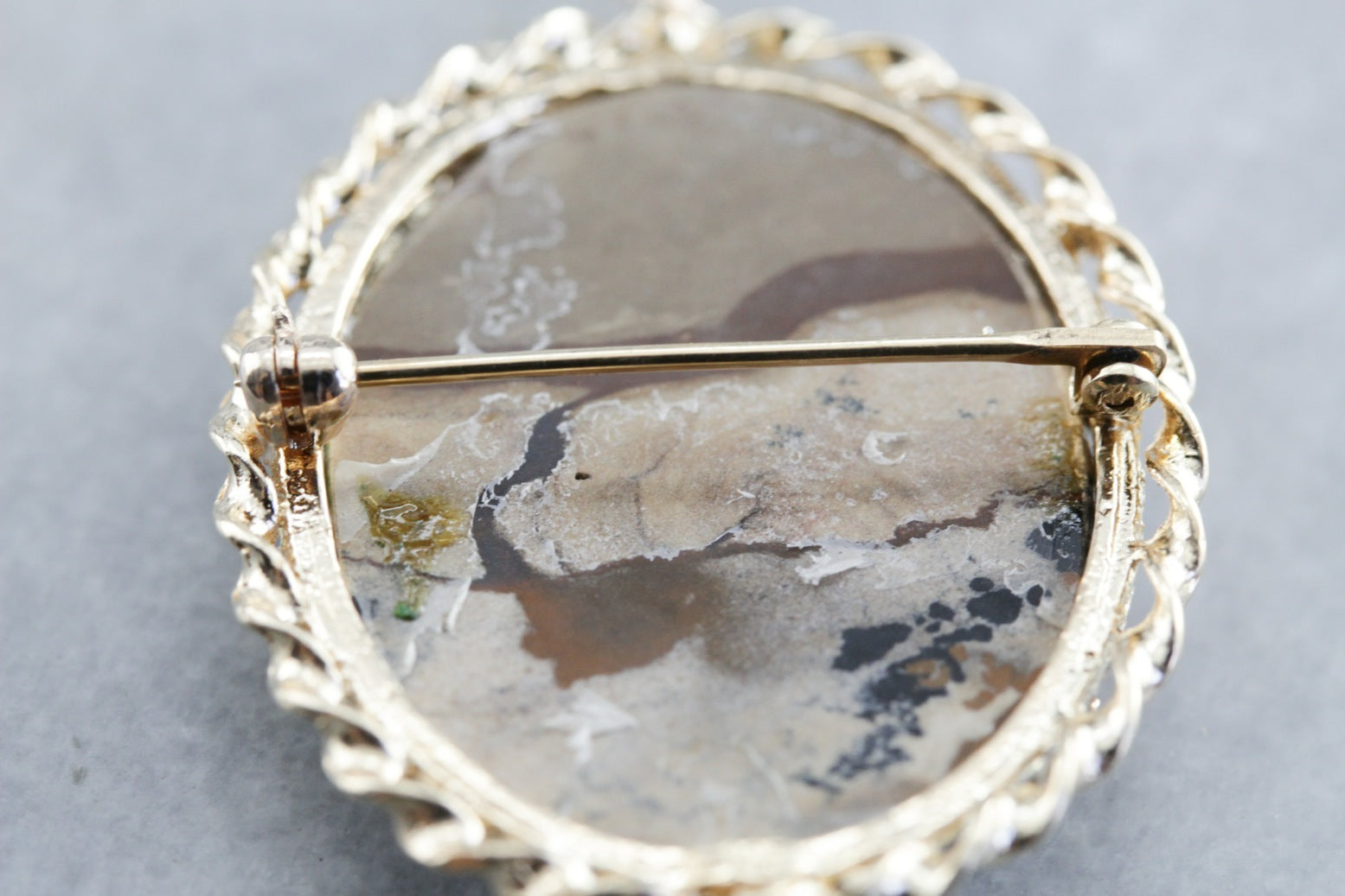 Stunning American Biggs Jasper Brooch or Pendant