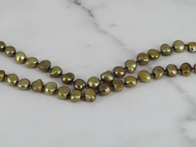 Gold Dyed Freshwater Pearl Necklace