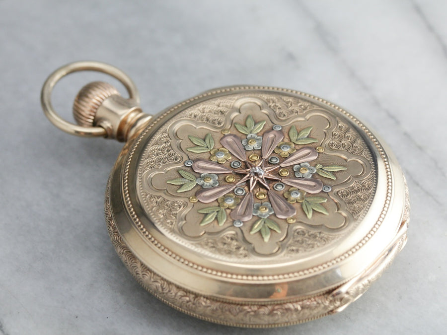 Victorian Signet Ornate Pocket Watch