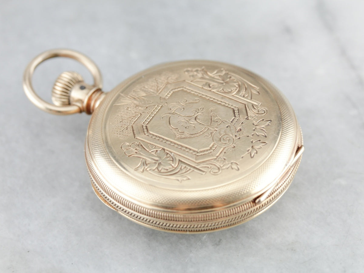 Antique "C" Monogram Gold Pocket Watch